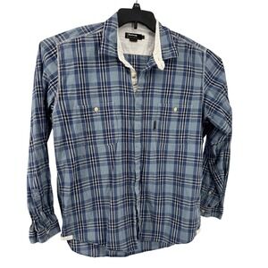 Barbour International Shirt XL Mens Blue Plaid Modena‎ Long Sleeve Moto